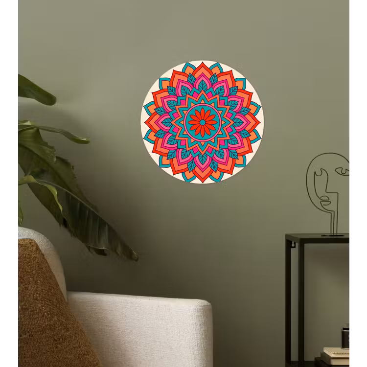 Behangcirkel - Mandala - Patroon - Abstract - Kleurrijk - Modern — 3
