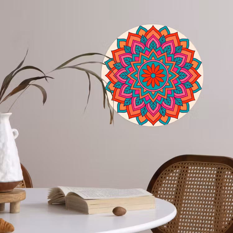 Behangcirkel - Mandala - Patroon - Abstract - Kleurrijk - Modern — 4
