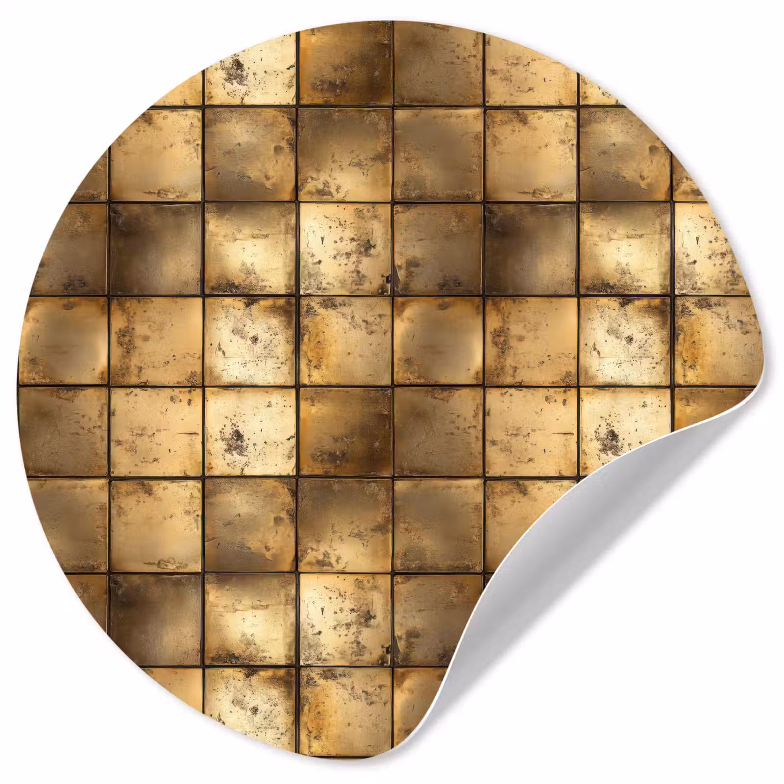 Behangcirkel - Geometrisch - Tegels - Goud — 1