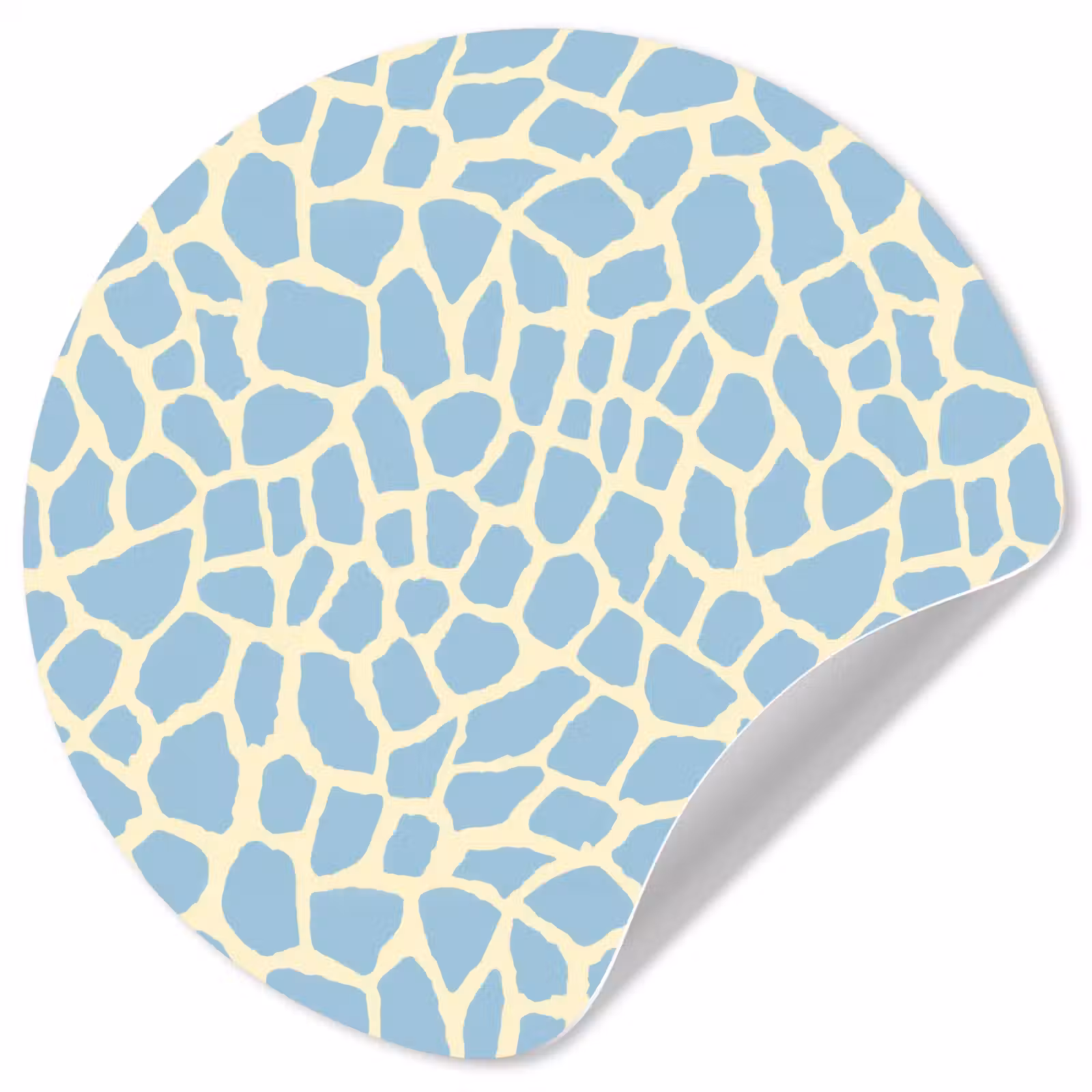 Behangcirkel - Giraf - Modern - Blauw — 1
