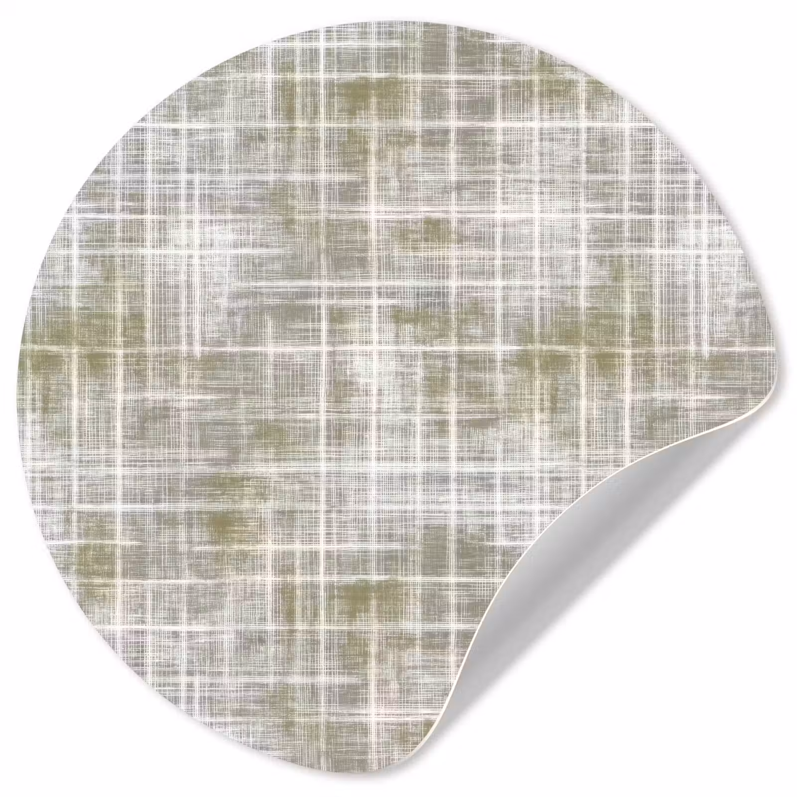 Behangcirkel - Linnen - Patroon - Groen — 1