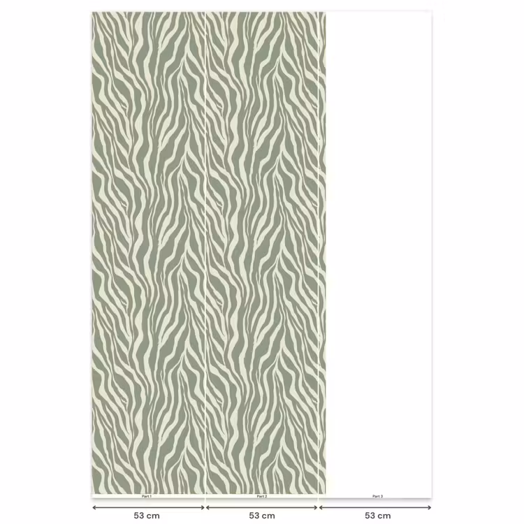 Behang - Zebra - Motief - Groen — 6