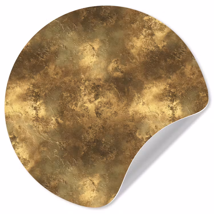 Behangcirkel - Antiek - Metaallook - Goud — 1