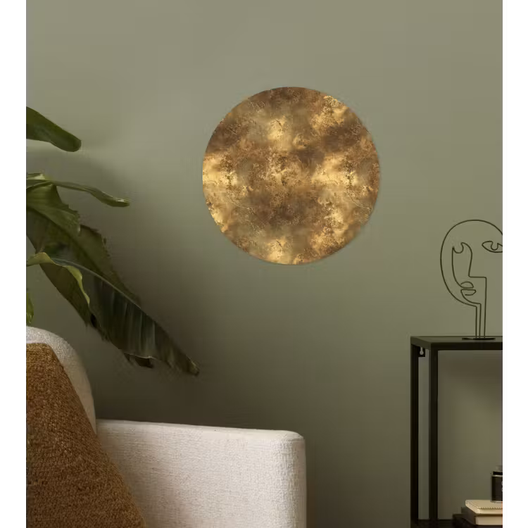 Behangcirkel - Antiek - Metaallook - Goud — 3