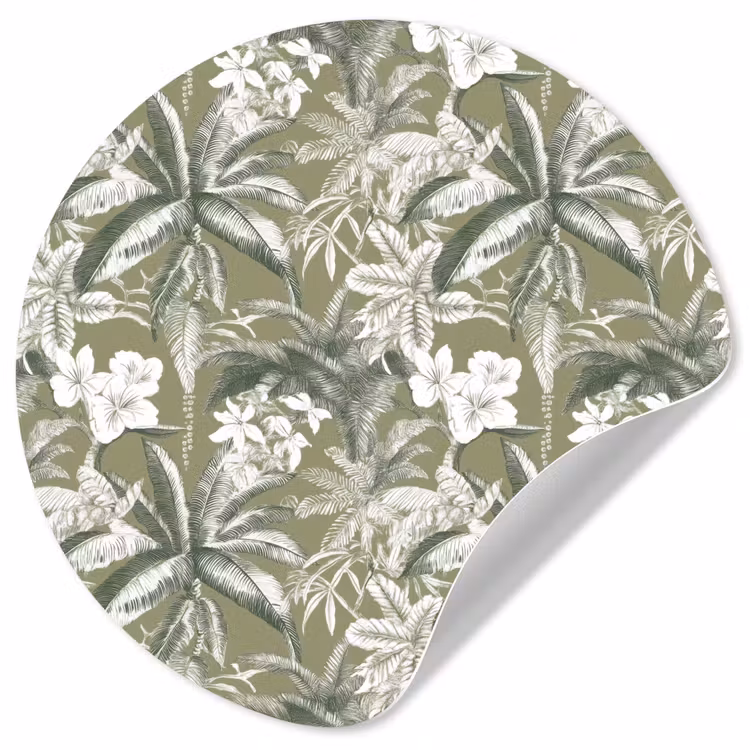Behangcirkel - Botanisch - Bloemen - Groen — 1
