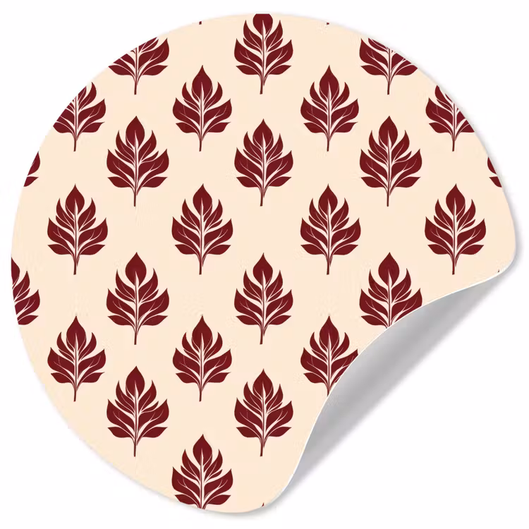 Behangcirkel - Botanisch - Patroon - Bordeaux — 1