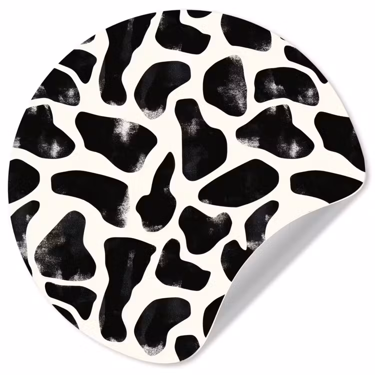 Behangcirkel - Dierenpatroon - Vlekken - Zwart - Wit — 1