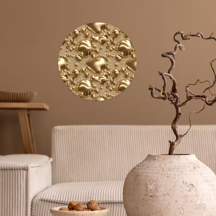 Behangcirkel - Druppels - Organisch - Goud — 2