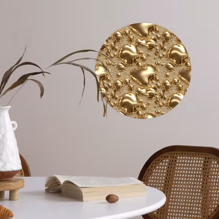 Behangcirkel - Druppels - Organisch - Goud — 4