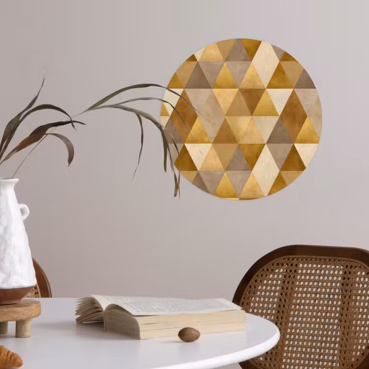 Behangcirkel - Geometrisch - Driehoek - Goud — 4