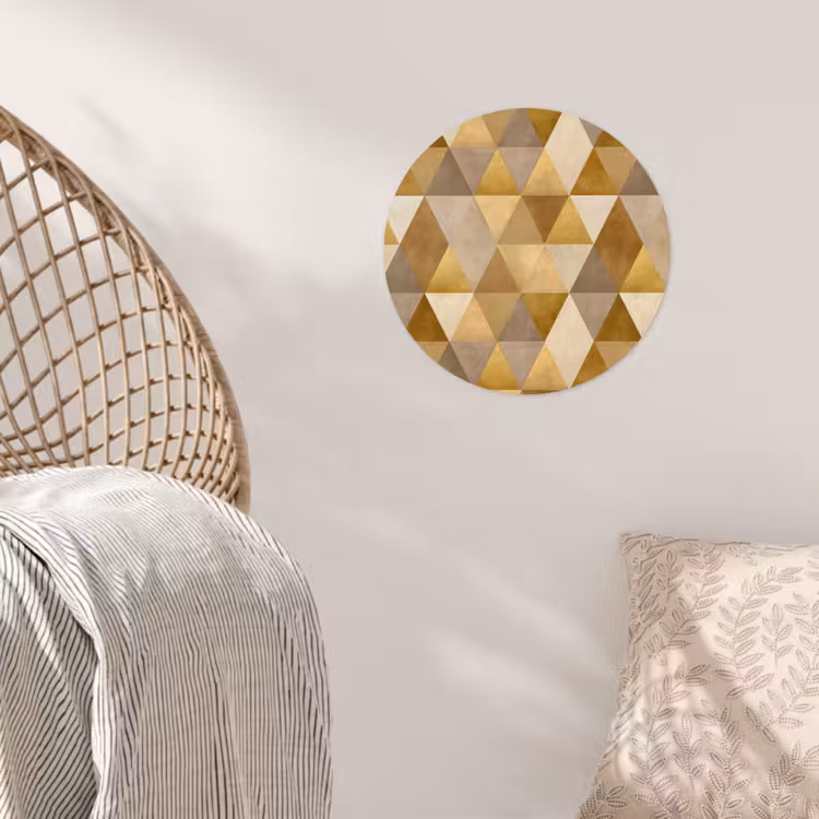 Behangcirkel - Geometrisch - Driehoek - Goud — 5