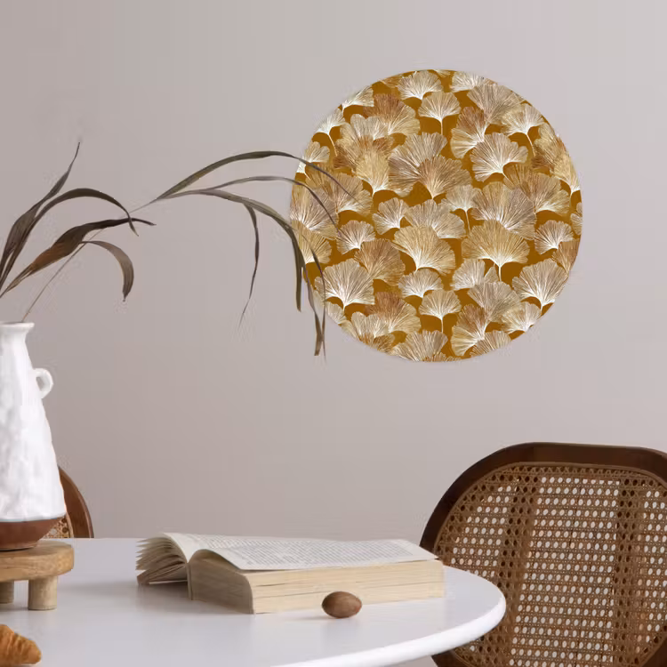 Behangcirkel - Ginkgo - Bladeren - Goud — 4
