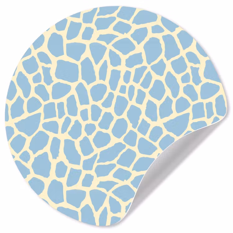 Behangcirkel - Giraf - Modern - Blauw — 1