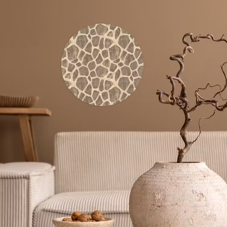 Behangcirkel - Giraf - Patroon - Beige - Bruin — 2