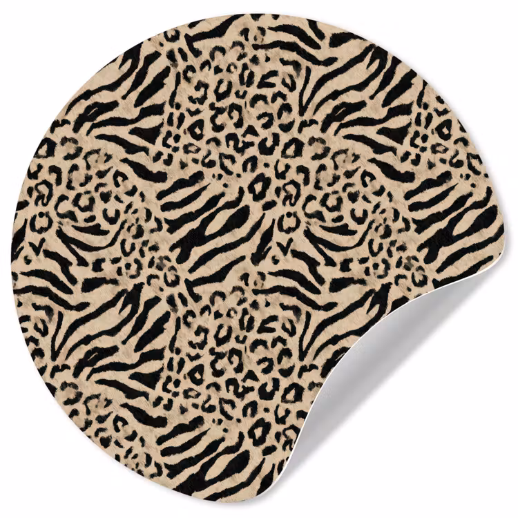 Behangcirkel - Giraf - Zebra - Motief - Bruin — 1
