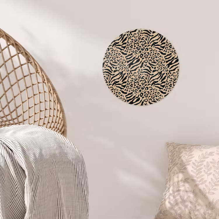Behangcirkel - Giraf - Zebra - Motief - Bruin — 5