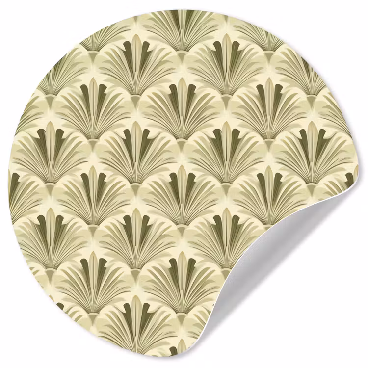 Behangcirkel - Klassiek - Waaier - Groen — 1