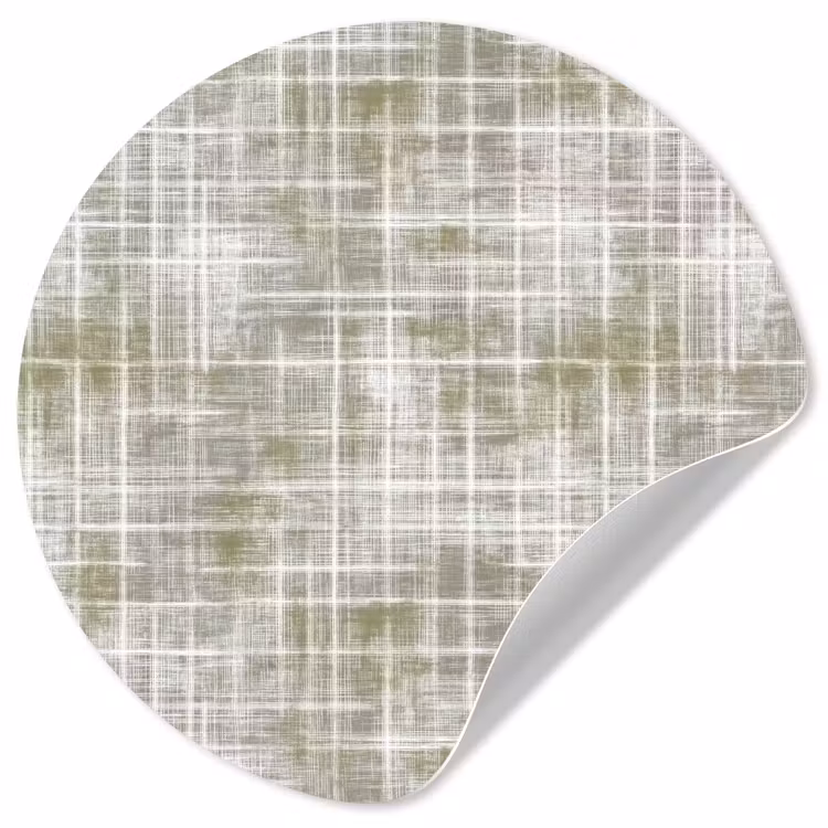 Behangcirkel - Linnen - Patroon - Groen — 1