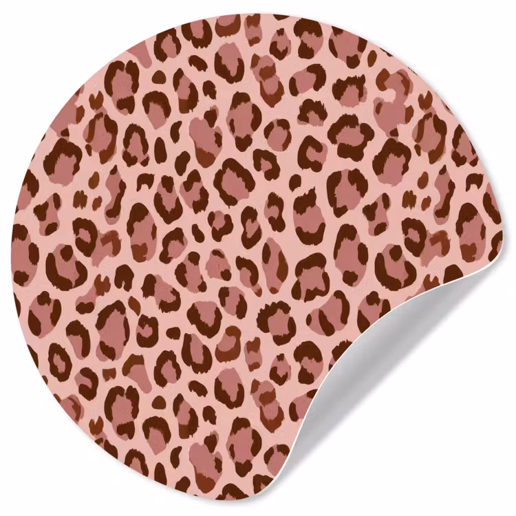 Behangcirkel - Luipaard - Patroon - Roze — 1