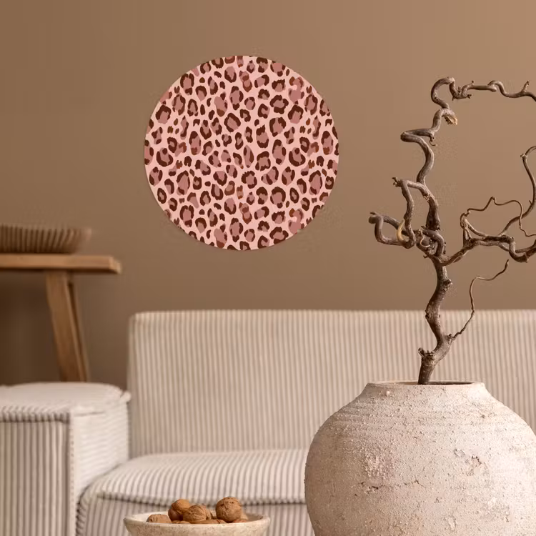 Behangcirkel - Luipaard - Patroon - Roze — 2