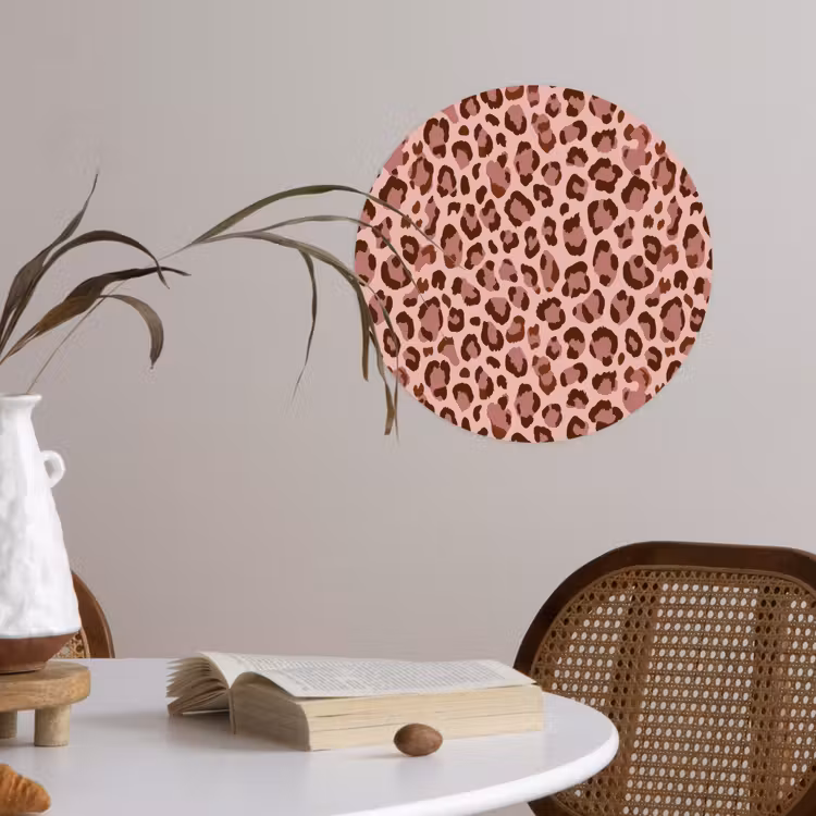 Behangcirkel - Luipaard - Patroon - Roze — 4