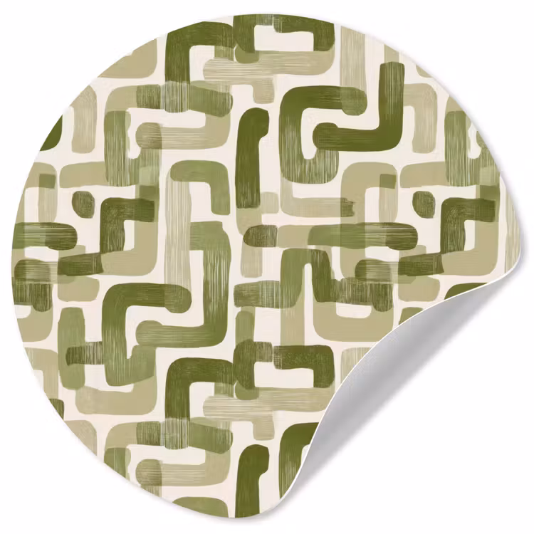 Behangcirkel - Modern - Grafisch - Groen — 1