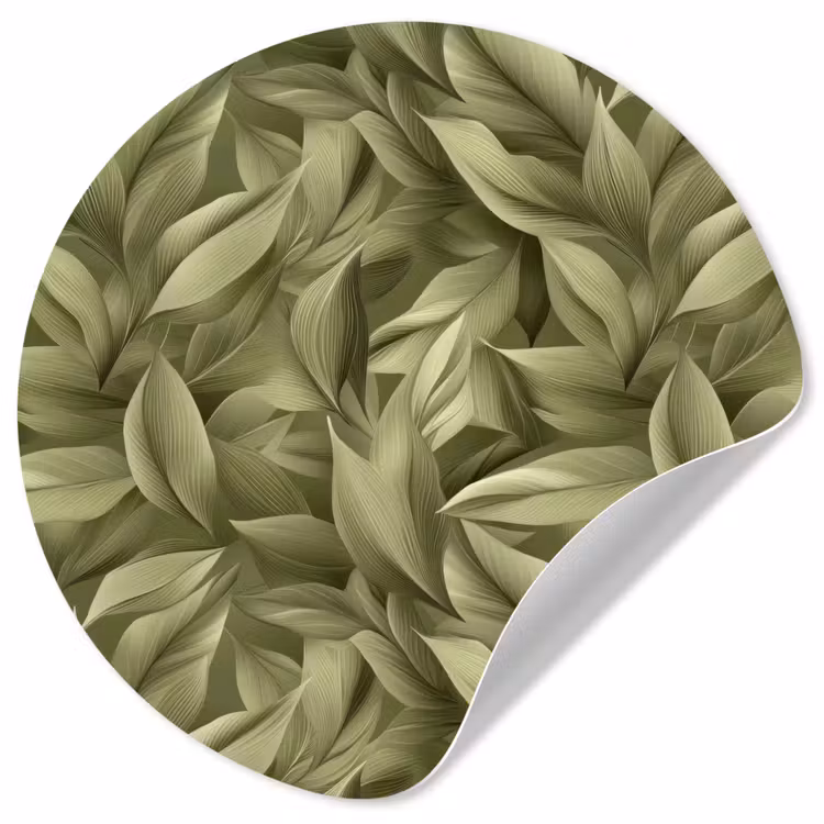 Behangcirkel - Bladeren - Modern - Groen — 1