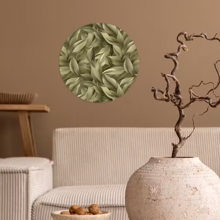 Behangcirkel - Bladeren - Modern - Groen — 2