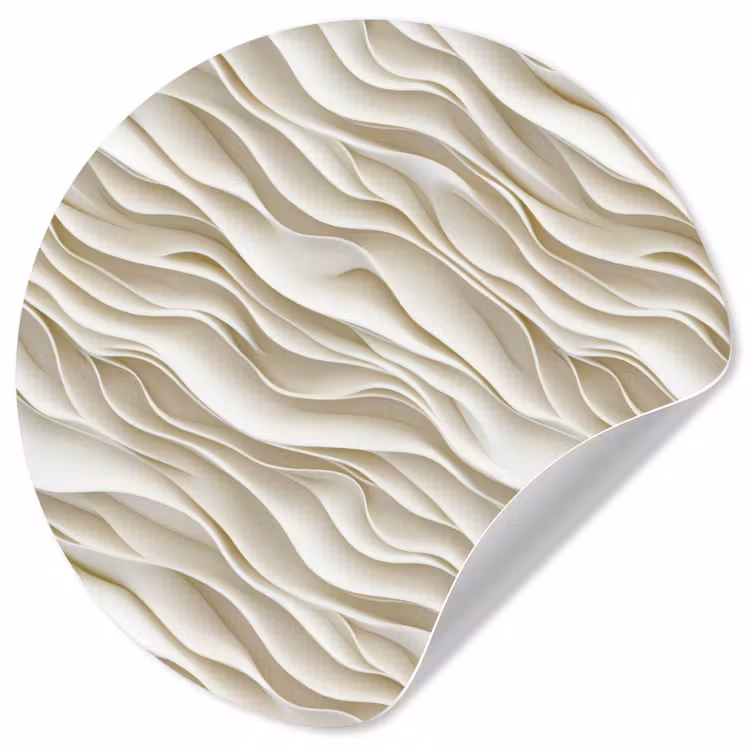Behangcirkel - Golven - Wit - Minimalistisch — 1