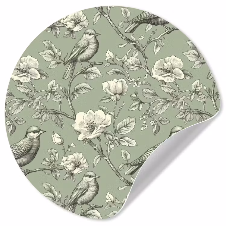 Behangcirkel - Klassiek - Botanisch - Groen — 1