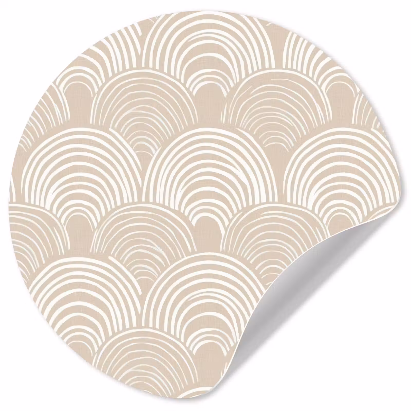 Behangcirkel - Golven - Structuur - Beige — 1