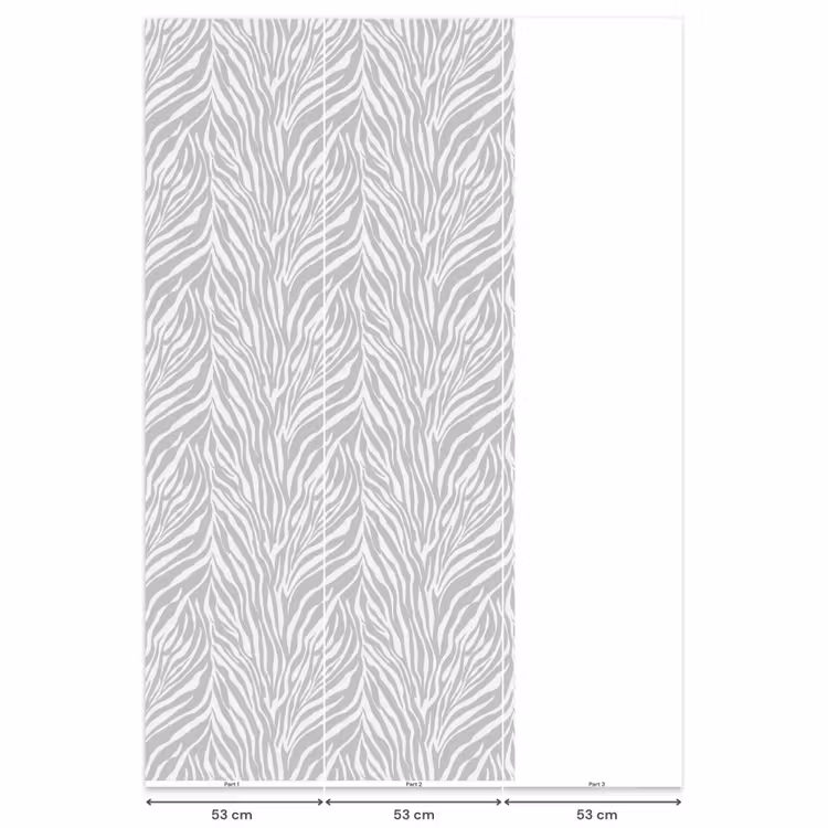Behang - Zebra - Motief - Grijs — 6