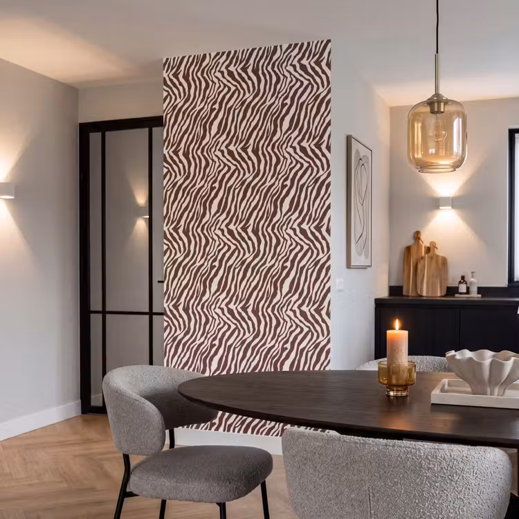 Behang - Zebra - Patroon - Zwart - Wit — 5