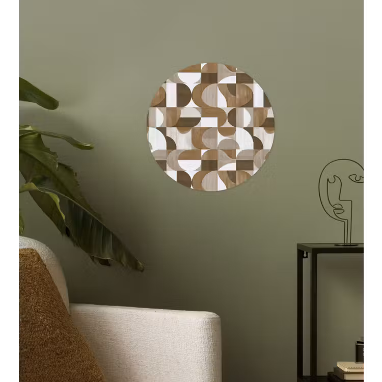 Behangcirkel - Abstract - Retro - Bruin — 3