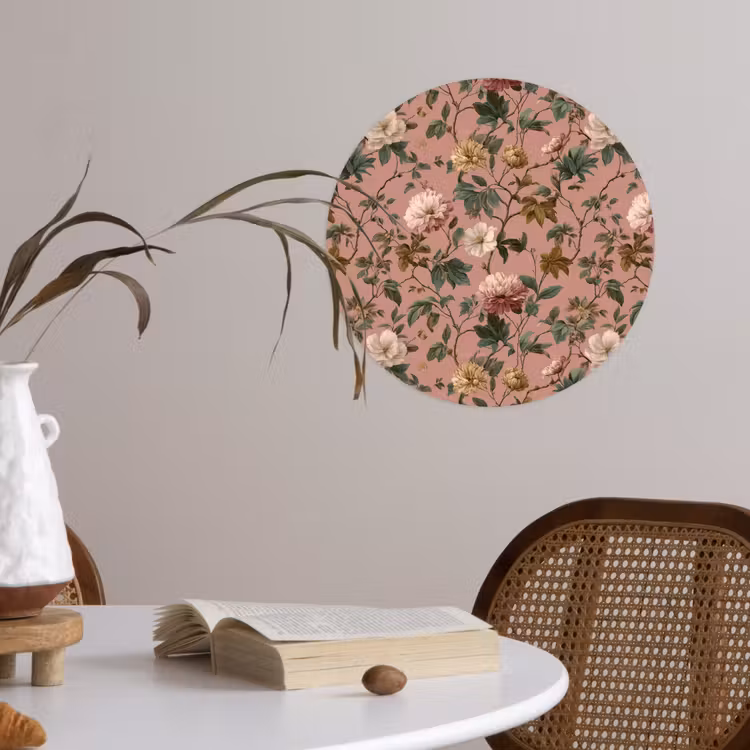 Behangcirkel - Bloemen - Klassiek - Roze — 4