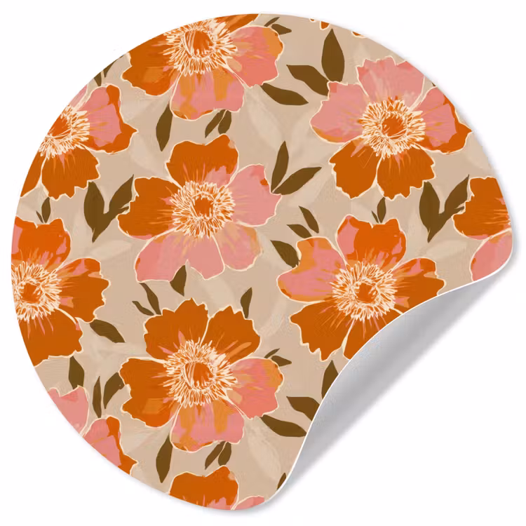 Behangcirkel - Bloemen - Motief - Retro — 1