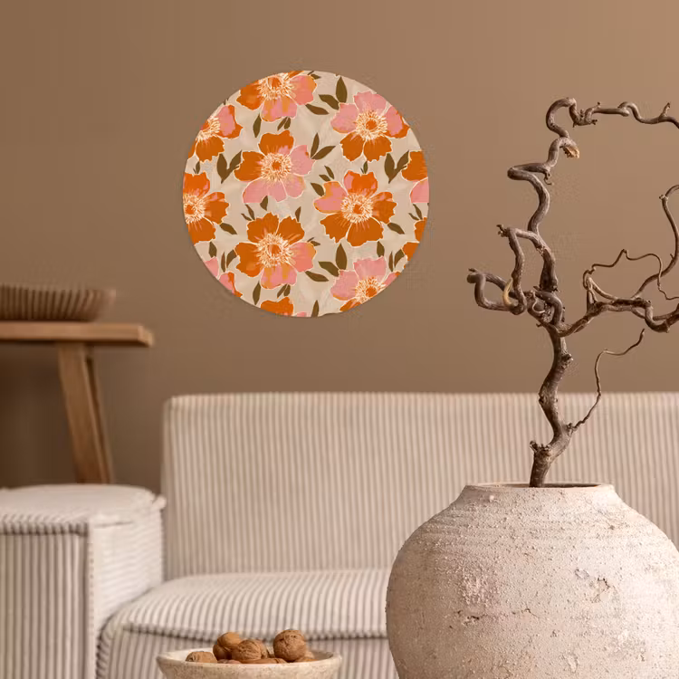 Behangcirkel - Bloemen - Motief - Retro — 2