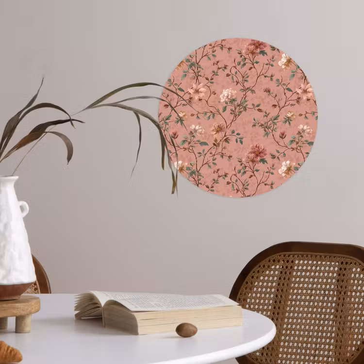 Behangcirkel - Botanisch - Bloemen - Roze — 4
