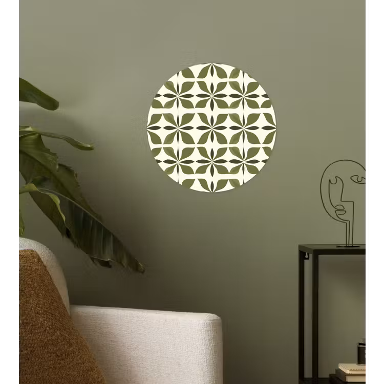 Behangcirkel - Botanisch - Retro - Groen — 3