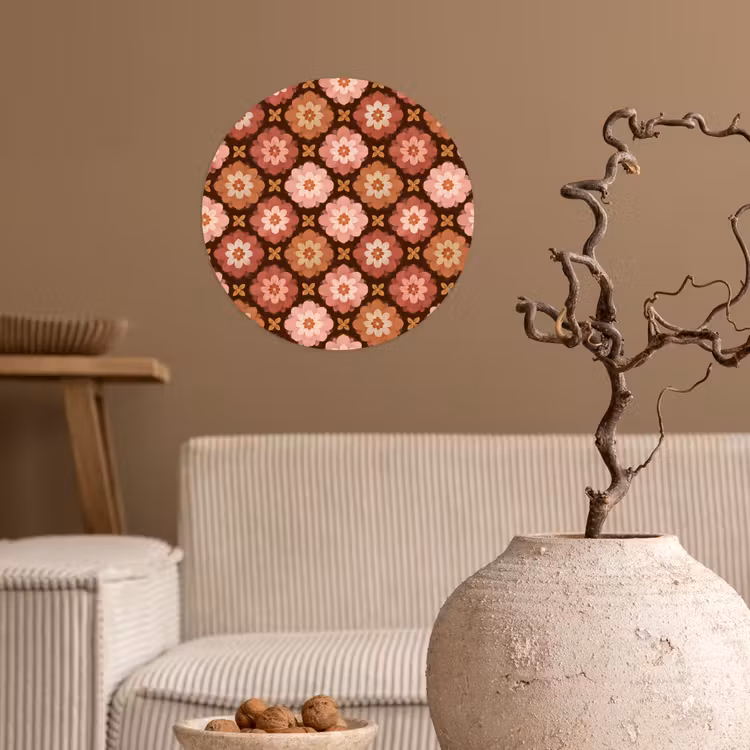 Behangcirkel - Geometrisch - Bloemen - Kleurrijk — 2