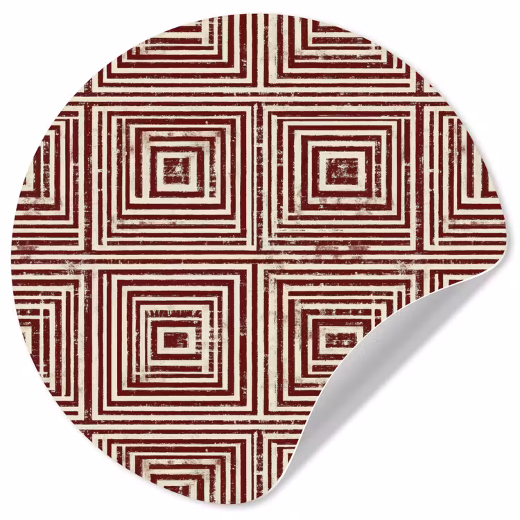 Behangcirkel - Geometrisch - Patroon - Rood — 1