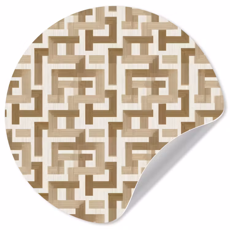 Behangcirkel - Geometrisch - Retro - Bruin — 1