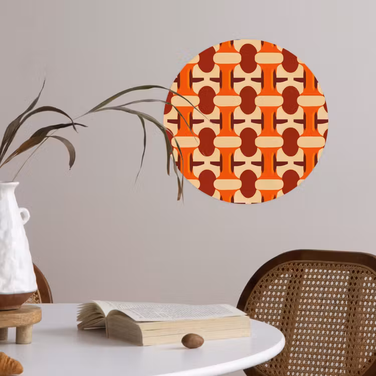 Behangcirkel - Geometrisch - Retro - Oranje — 4