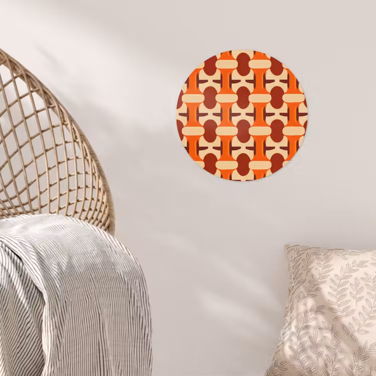 Behangcirkel - Geometrisch - Retro - Oranje — 5