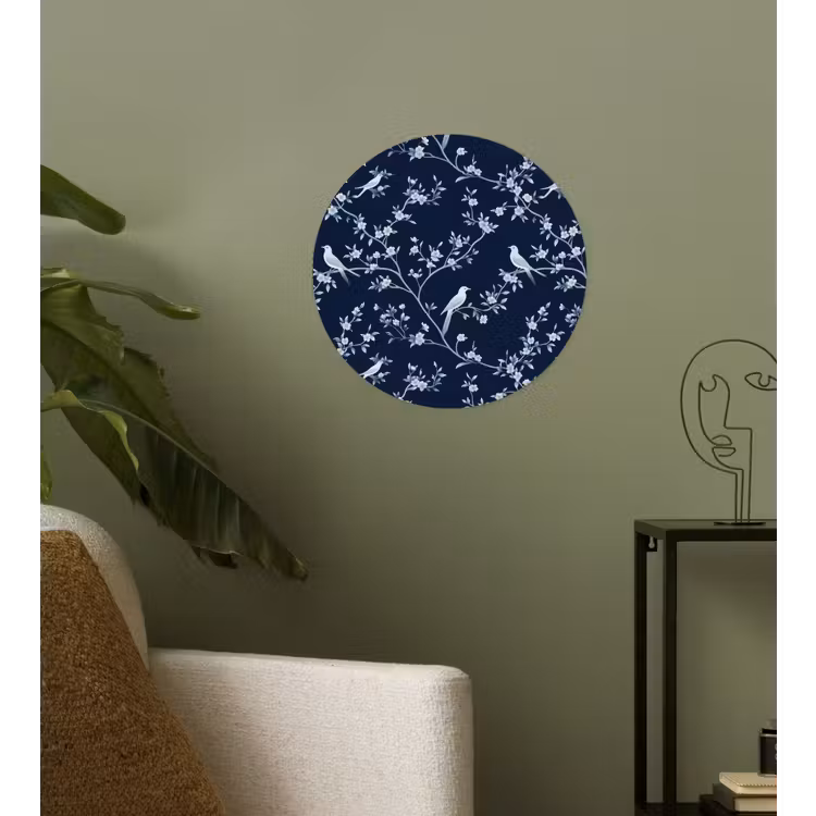 Behangcirkel - Grafisch - Bloesemtak - Blauw — 3
