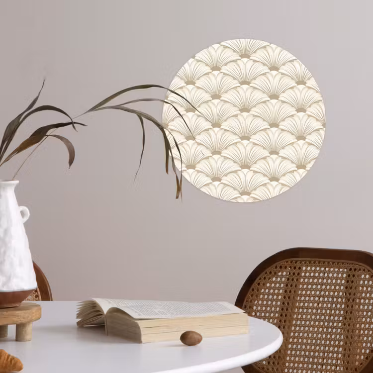 Behangcirkel - Klassiek - Art - Beige — 4