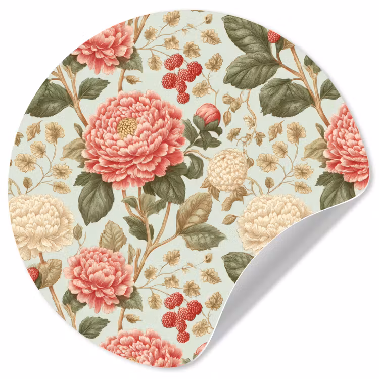 Behangcirkel - Klassiek - Botanisch - Veelkleurig — 1
