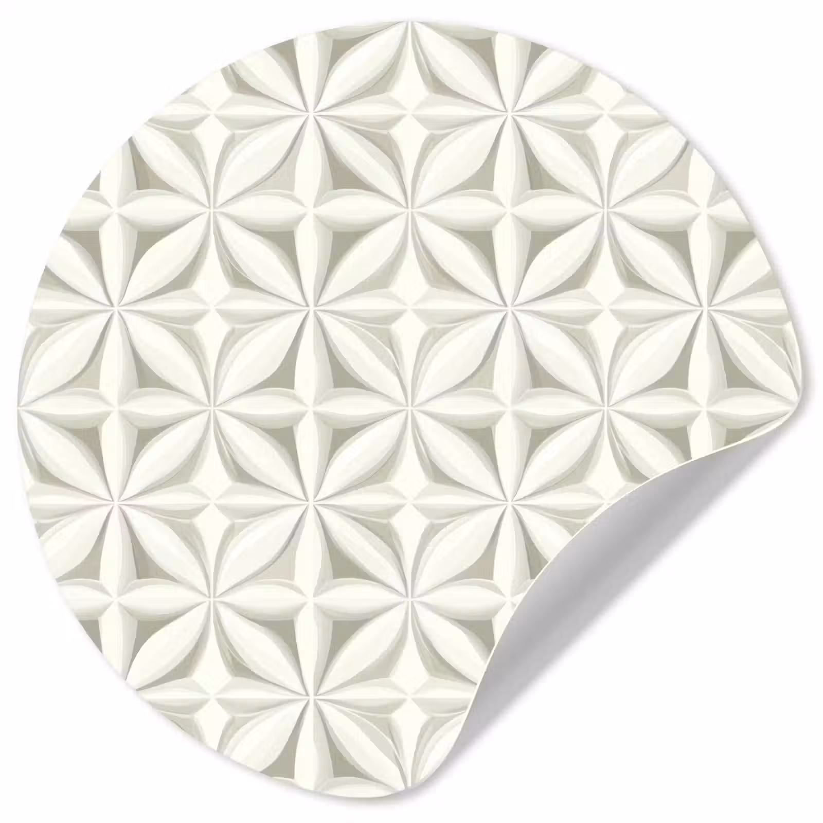 Behangcirkel - Abstract - Structuur - Grijs - Wit — 1