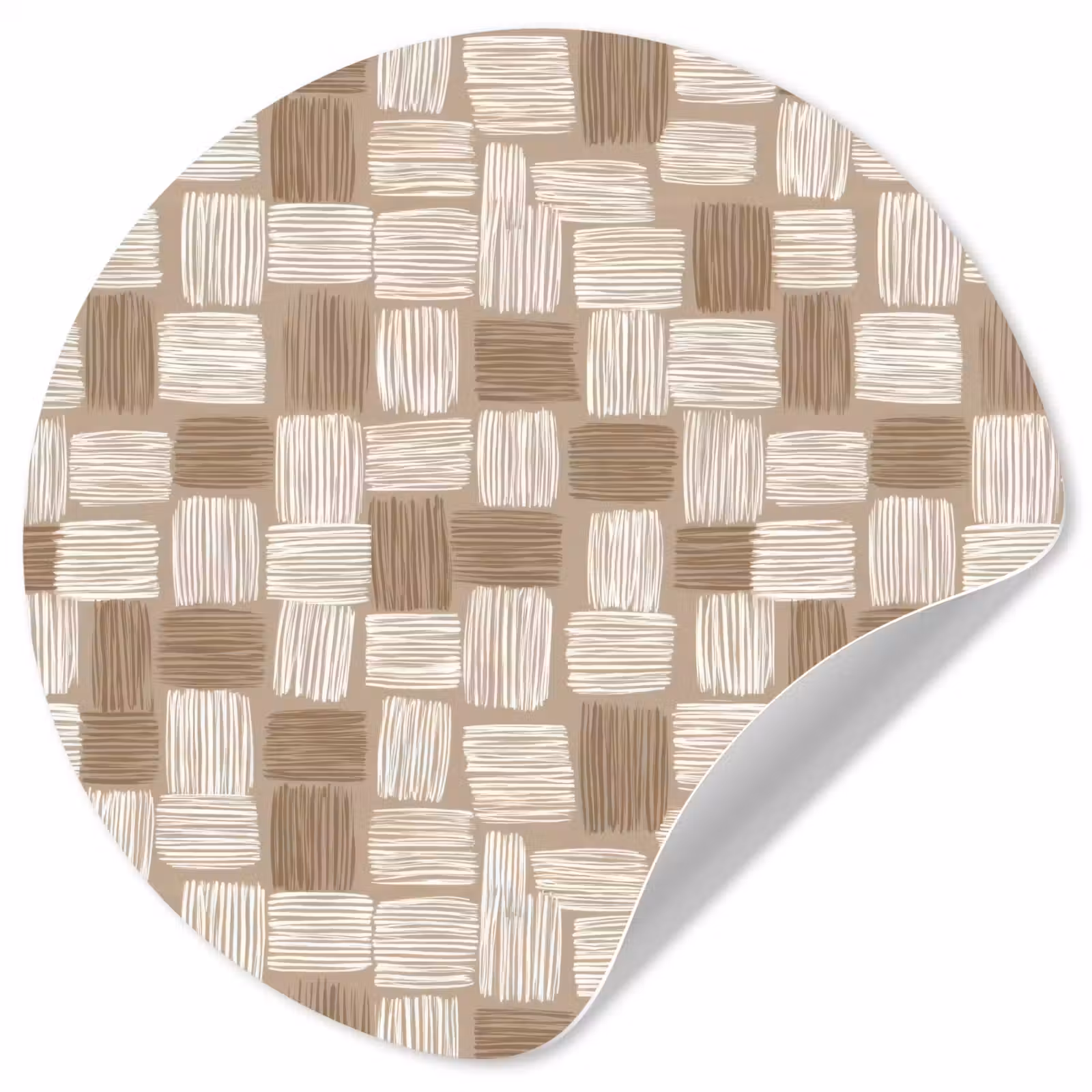 Behangcirkel - Blok - Patroon - Bruin — 1