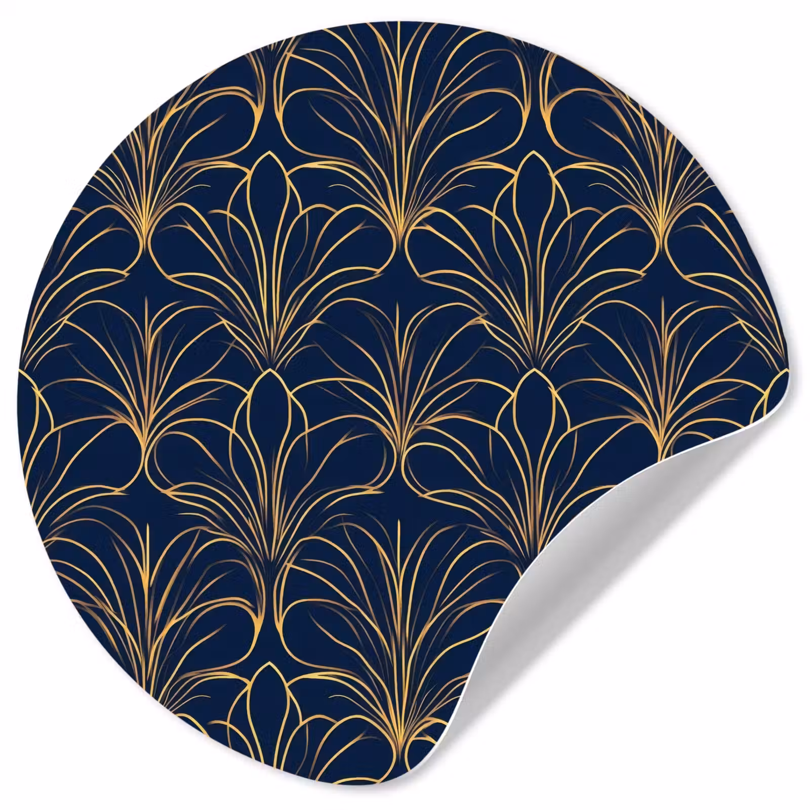 Behangcirkel - Deco - Waaier - Blauw — 1